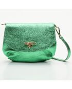 Sac bandoulière en Cuir Elise vert - 21x14x6 cm