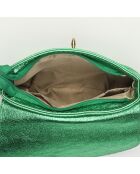 Sac bandoulière en Cuir Elise vert - 21x14x6 cm