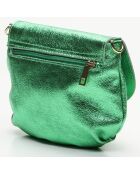 Sac bandoulière en Cuir Elise vert - 21x14x6 cm