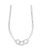 Halsketting van zilver en zirkoniumoxide