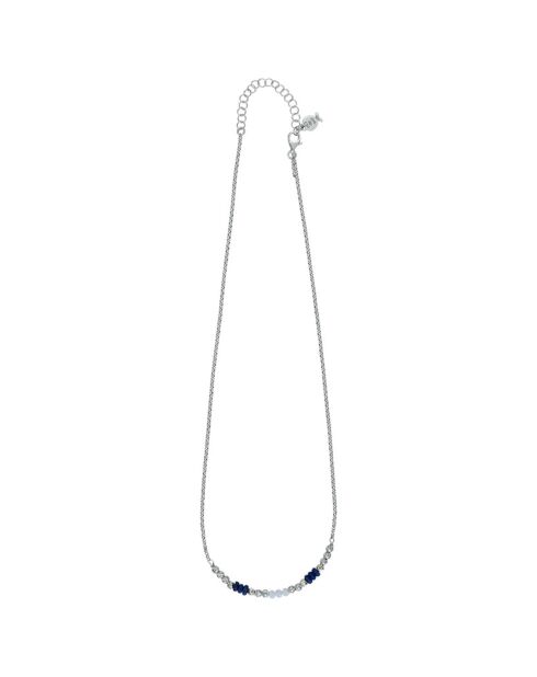 Collier en Argent Rhodié & Cristal