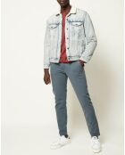 Veste en jean fourrée Sherpa Trucker bleu clair