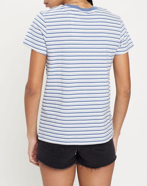 T-Shirt Perfect Colony en Coton bleu/blanc