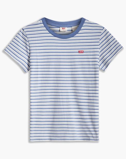 T-Shirt Perfect Colony en Coton bleu/blanc