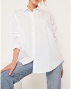 Chemise longue avec lien blanche