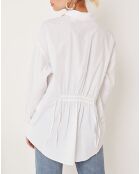 Chemise longue avec lien blanche