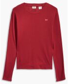 T-Shirt Baby Tee Manches longues bordeaux