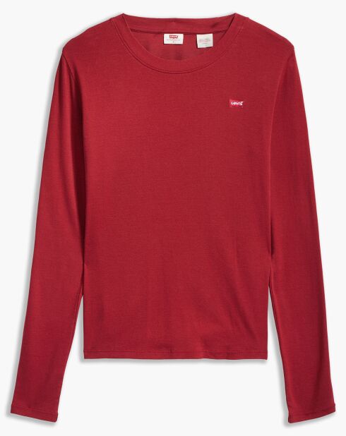 T-Shirt Baby Tee Manches longues bordeaux