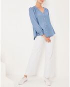 Jean Ribcage Wide Leg bleu blanchis