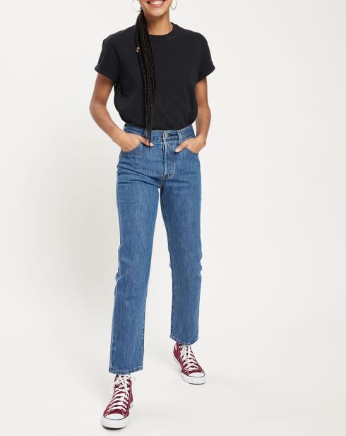 T-Shirt crop Lola en Coton noir