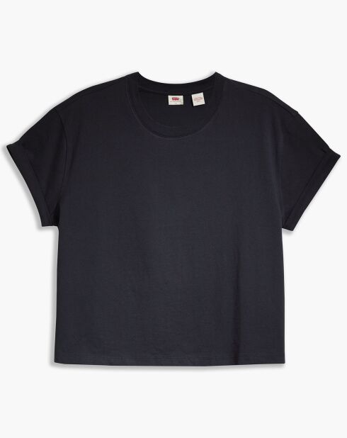 T-Shirt crop Lola en Coton noir