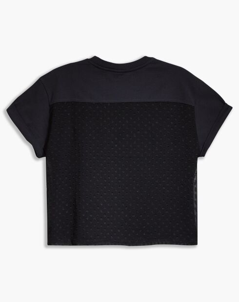 T-Shirt crop Lola en Coton noir