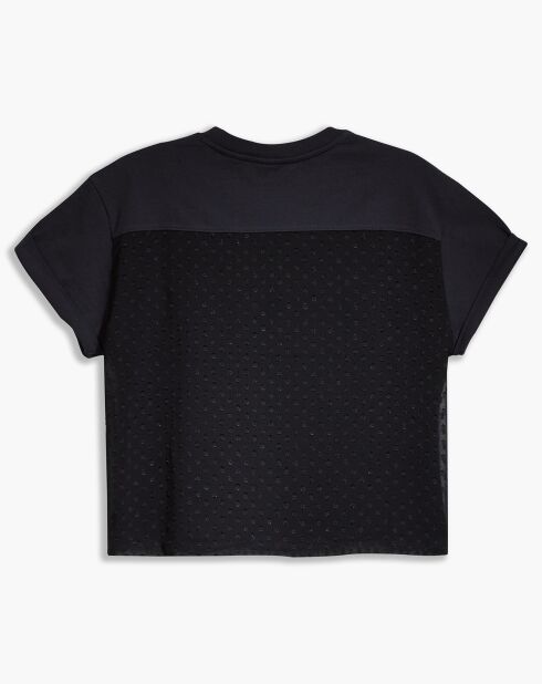 T-Shirt crop Lola en Coton noir