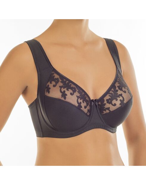 Reggiseno a coppa morbida nero Alex-Sandra con ferretto