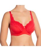 Soutien-gorge à bonnets souples avec armatures Catharina rouge