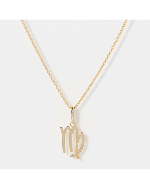 Pendentif astrologique Vierge or jaune