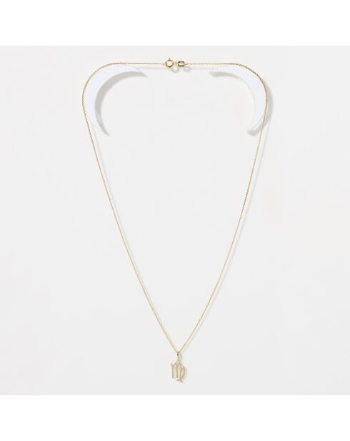 Pendentif astrologique Vierge or jaune