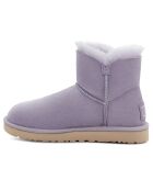 Boots fourrées Laine en Velours de Cuir Mini Bailey Button Bling gris clair