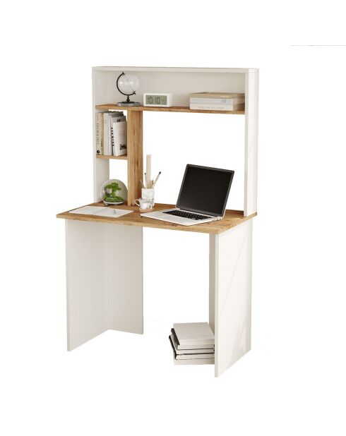 Bureau br2 pin/blanc - 90x148.6x51.6 cm