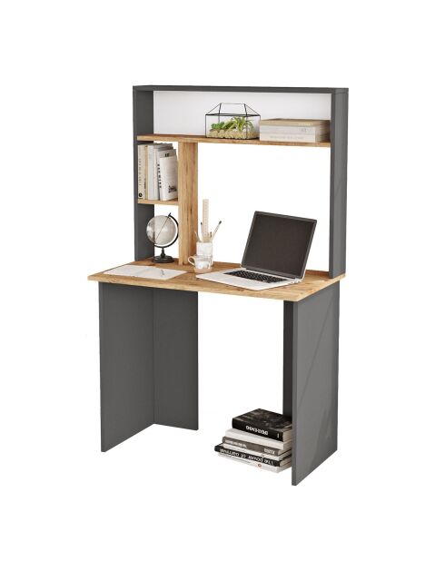 Bureau br2 pin/anthracite - 90x148.6x51.6 cm