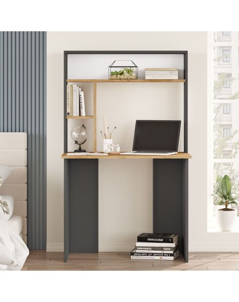 Bureau br2 pin/anthracite - 90x148.6x51.6 cm