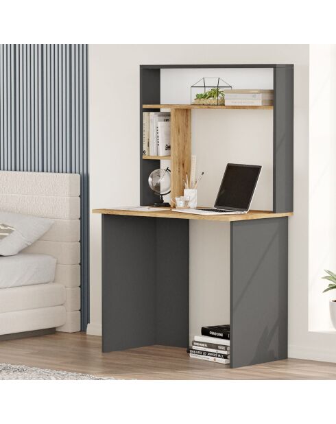 Bureau br2 pin/anthracite - 90x148.6x51.6 cm