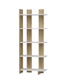 Bibliothèque elas blanc/chêne - 62x150x25 cm