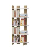 Bibliothèque elas blanc/chêne - 62x150x25 cm