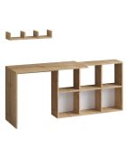 Bureau + etagère blake chêne - 74x145x45 cm