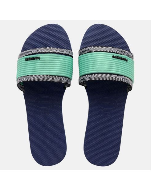 Mules You Trancoso bleu foncé