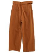 Pantalon en Coton & Lin Jeanne brique