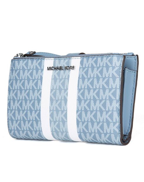 Portefeuille Jet Set Travel bleue - 18x10 cm