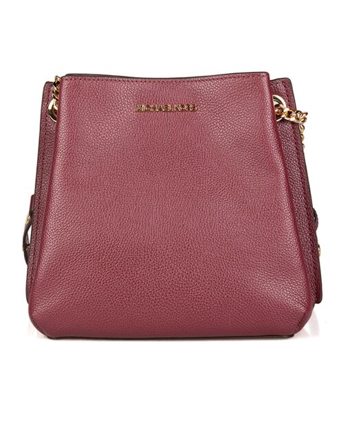 Sac seau en Cuir Teagen bordeaux - 17x12x9 cm