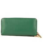 Portefeuille en Cuir continental Jet Set Travel vert - 21x10 cm