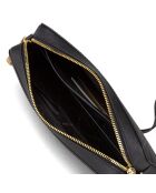 Jet Set zwarte leren schoudertas - 23,5x15x5 cm