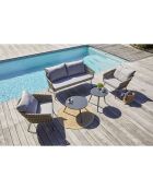 Capri Gartenmöbel aus taupefarbenem geflochtenem Seil und anthrazitfarbenem Stahl