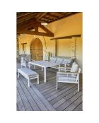 Cayenne Essgruppe aus weißem Aluminium für 7 Personen