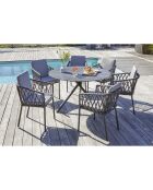 Gartenset Pilat-129, Tisch und 6 Pilat-FT-Sessel