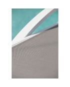 2 Bains de soleil Barcelona en aluminium et textilène taupe - 195x74x32 cm