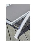 2 Bains de soleil Barcelona en aluminium et textilène taupe - 195x74x32 cm