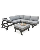 Mobili da giardino New York 5-6 persone in alluminio antracite