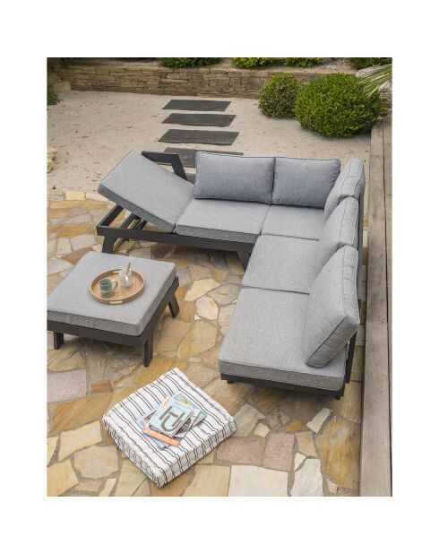 Mobili da giardino New York 5-6 persone in alluminio antracite