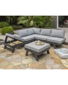 Mobili da giardino New York 5-6 persone in alluminio antracite