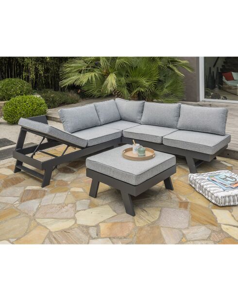 Mobili da giardino New York 5-6 persone in alluminio antracite