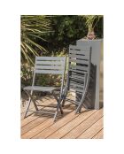 Gartenset Marius TB140 Klapptisch + 4 anthrazitgraue Marius CP Klappstühle - 140x80x73 cm