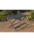 Gartenset Marius TB140 Klapptisch + 4 anthrazitgraue Marius CP Klappstühle - 140x80x73 cm