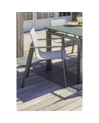 Gartengarnitur Tisch Miami-tb240-Khaki ausziehbar + 8 Stühle miami-ft-Khaki stapelbar khaki