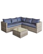 Mobile da giardino Bavaro a 5 posti in resina intrecciata color miele