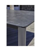 Set tavolo da giardino Camargue + 8 poltrone grigio antracite