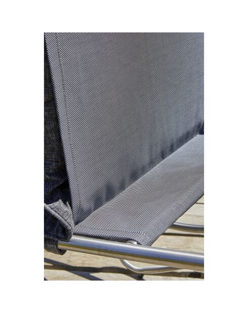 CAPRERA Gartenschaukelstuhl aus Textilen und grauem Edelstahl - 70x120x110 cm